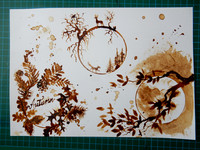 Coffee mug print paintings