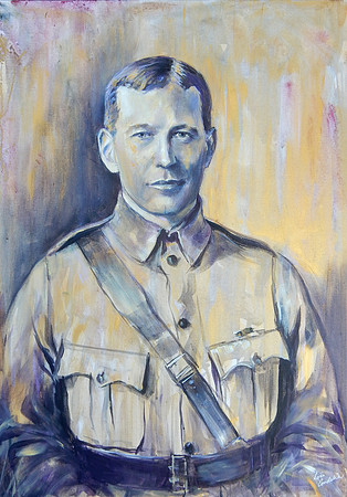Lieutenant Colonel John McCrae, acrylic on canvas