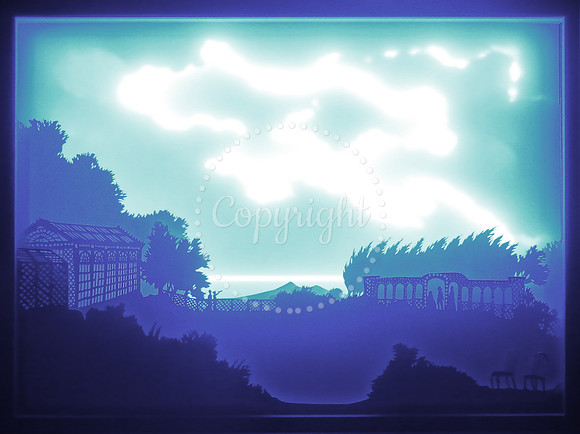 Multi-tier papercut lightbox commissioned for Sheringham Park