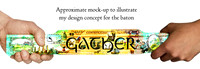 Approximate baton mock-up
