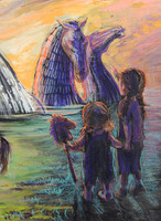 The Kelpies by Day and Night, 2026 detail