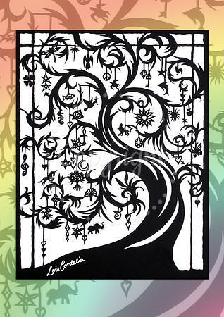Tree of Charms - papercut
