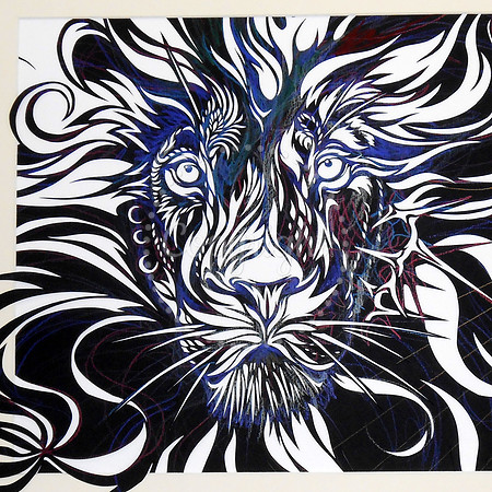 Cosmic Lion - papercut