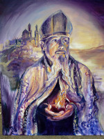 St Augustine portrait commission - detail