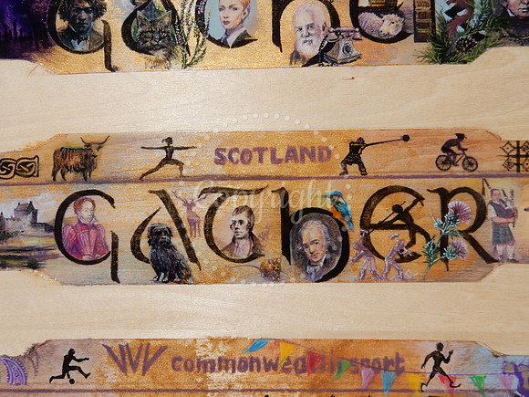 Design submission for the Glasgow 2026 King's Baton - detail