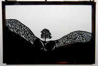 Sycamore Gap - scalpel papercut 15 x 10 cm