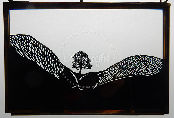 Sycamore Gap - scalpel papercut 15 x 10 cm