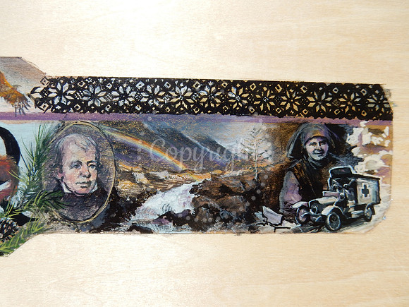 Design submission for the Glasgow 2026 King's Baton - detail
