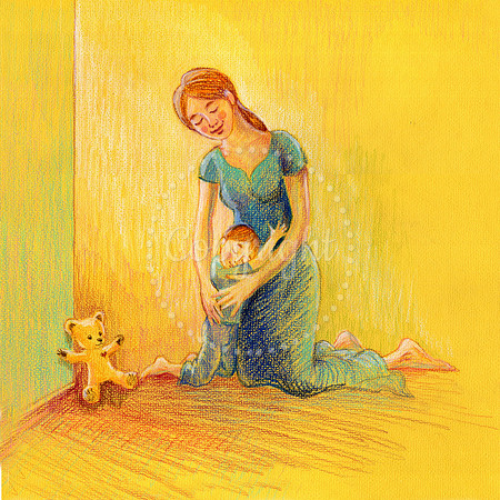 Illustration for 'Why Does Mummy's Tummy Hurt?' by Elisabeth Peck