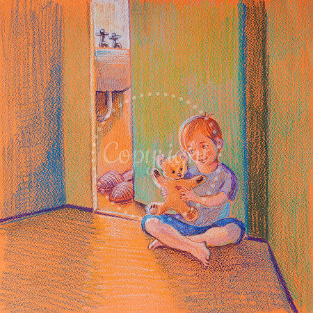 Illustration for 'Why Does Mummy's Tummy Hurt?' by Elisabeth Peck