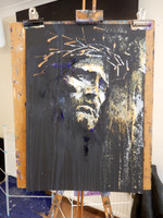 Christ Crowned - live palette knife demo