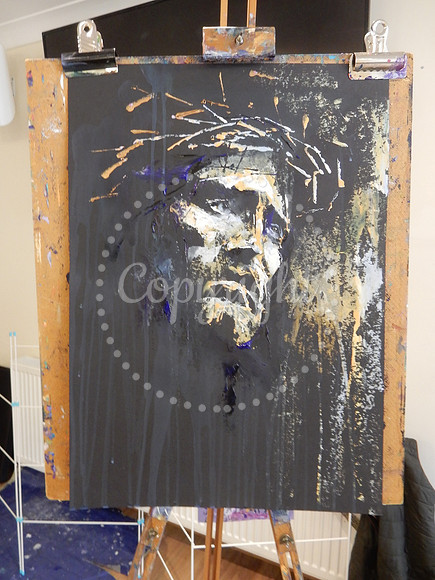 Christ Crowned - live palette knife demo