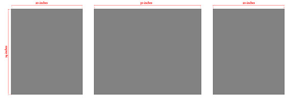 Diagram to show proposed triptych format for each niche