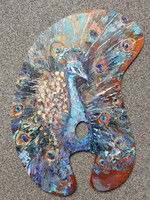 Peacock palette (palette knife on artist's palette)