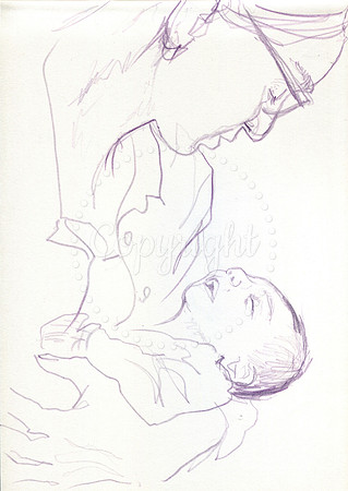 Mother and Newborn Child - 3 Minute Life Sketch