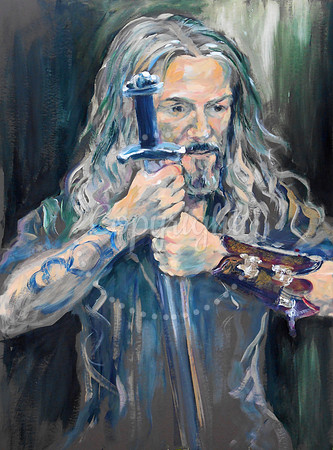 90 minute speed-portrait of Jason with Viking Sword