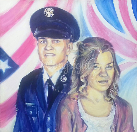 Double commemorative portrait commission