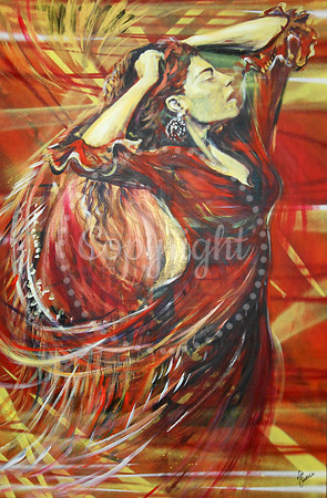 Flamenco Dancer (2 hour speed-painting)
