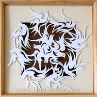 Free-form bird mandala