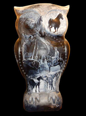 Blacke the Warhorse (Owl statue for public trail)