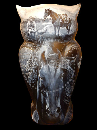 Blacke the Warhorse (Owl statue for public trail)