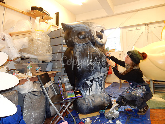 Blacke the Warhorse (Owl statue for public trail)