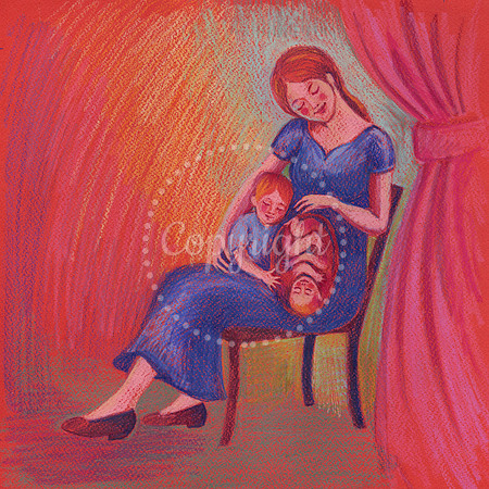 Illustration for 'Why Does Mummy's Tummy Hurt?' by Elisabeth Peck