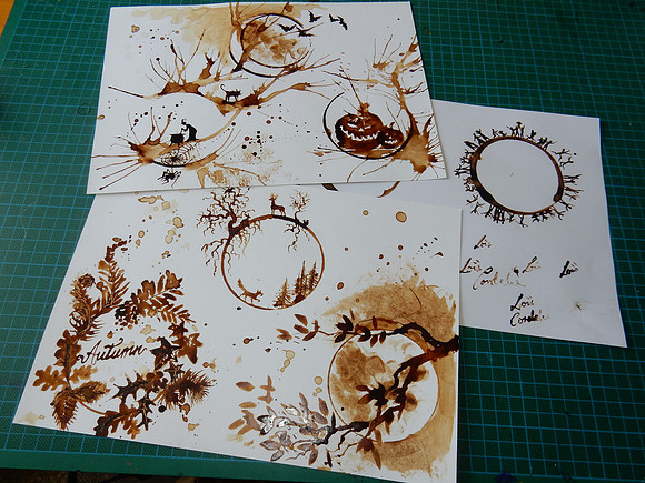 Coffee mug print paintings