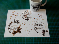 Christmas coffee mug print paintings