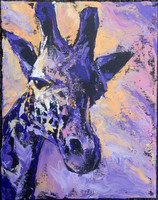 Purple Giraffe (palette knife)